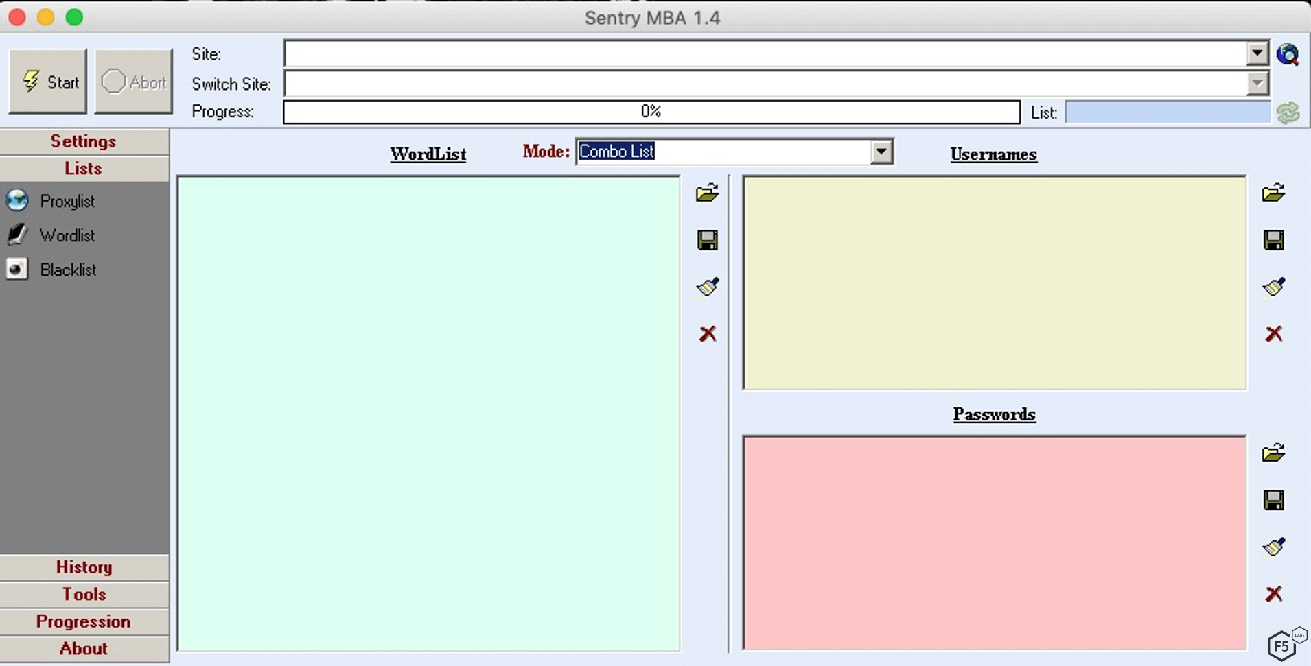 Sentry MBA loading stolen usernames and passwords