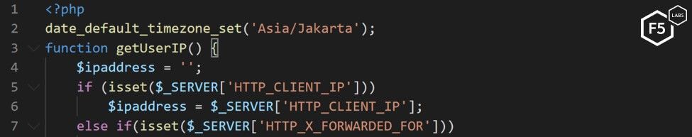 The attacker’s API source code with Asia/Jakarta set as the default time