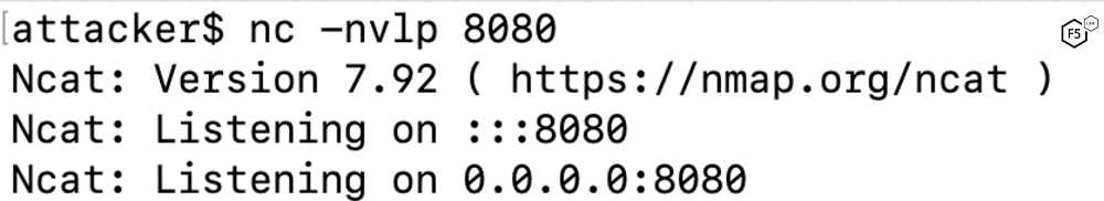 Figure 1: Attacker opens listener on their device