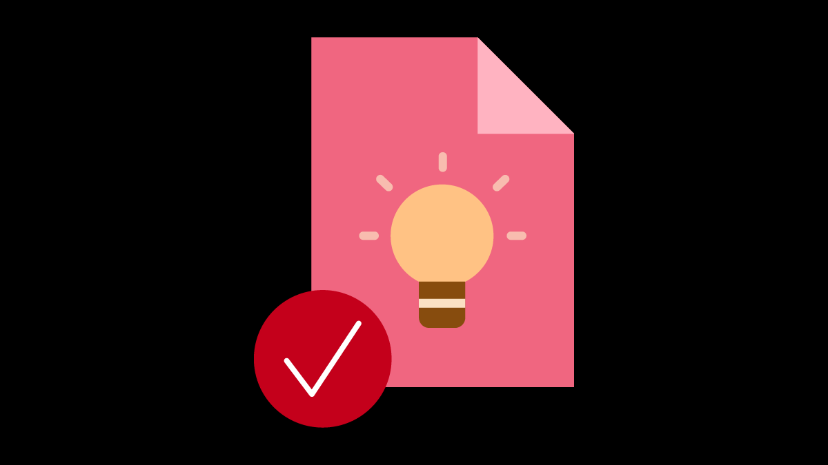 Document with lightbulb