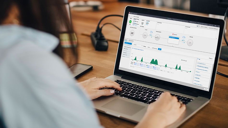Abstract representation of a particle network