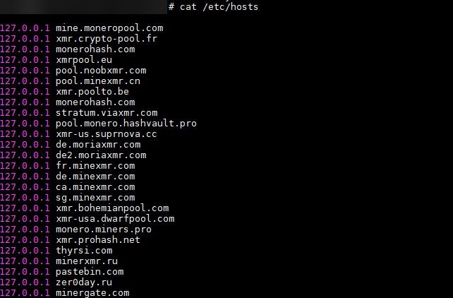 Figure 13. Example of pool addresses added to the /etc/hosts file