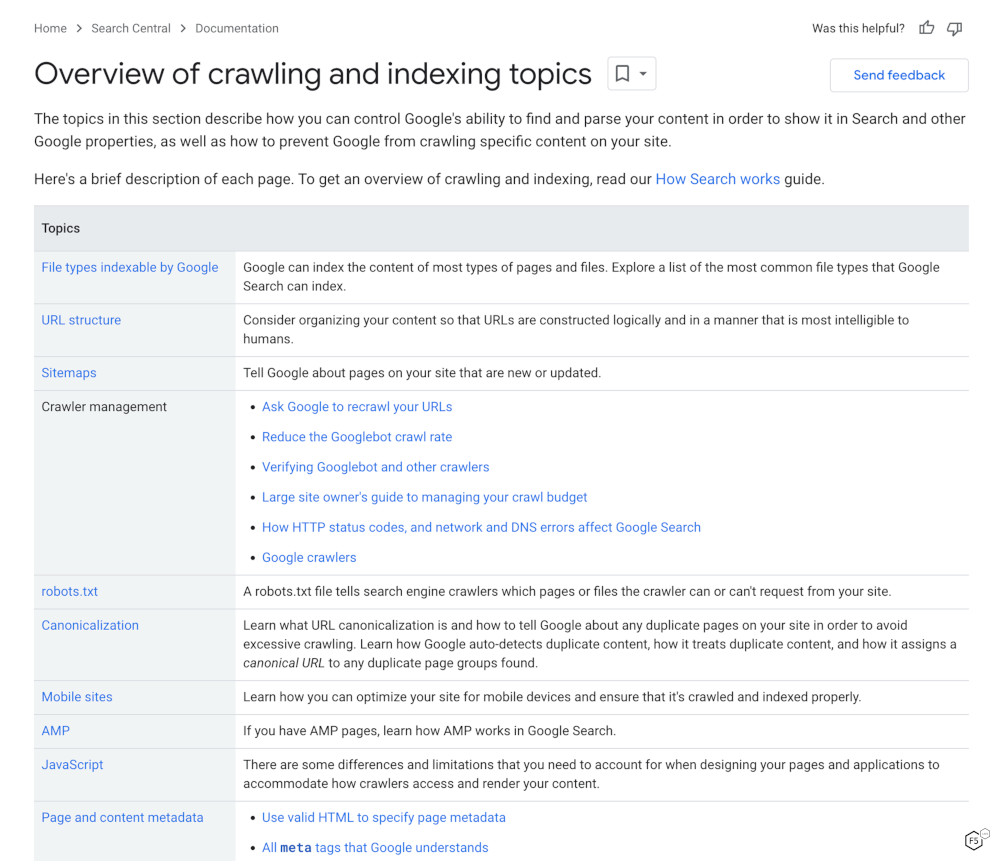 Figure 1: Screenshot of Google scraper bot documentation page