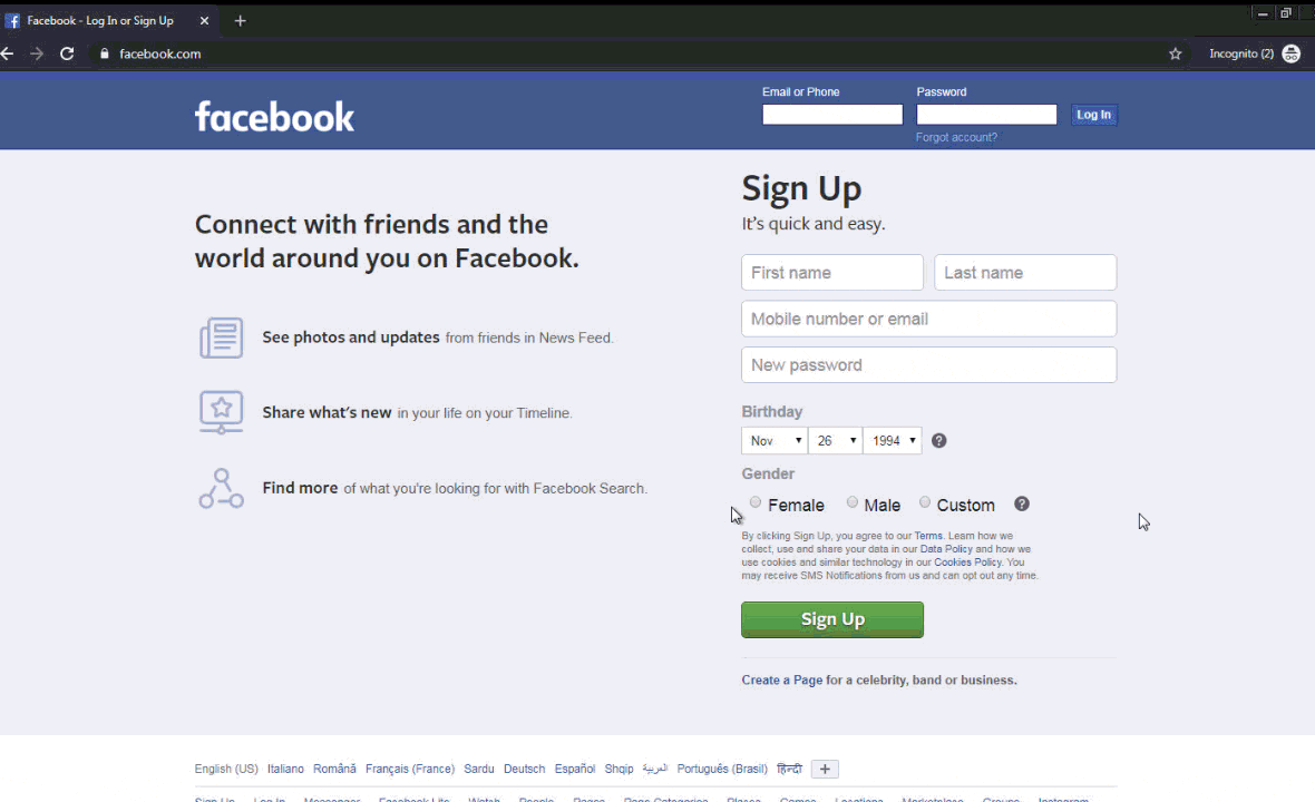 Figure 11. gif showing the user experience when this malware executes