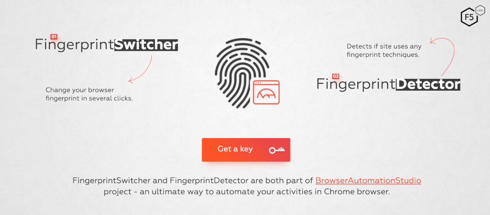 Figure 12: BAS website highlighting browser fingerprint switching features