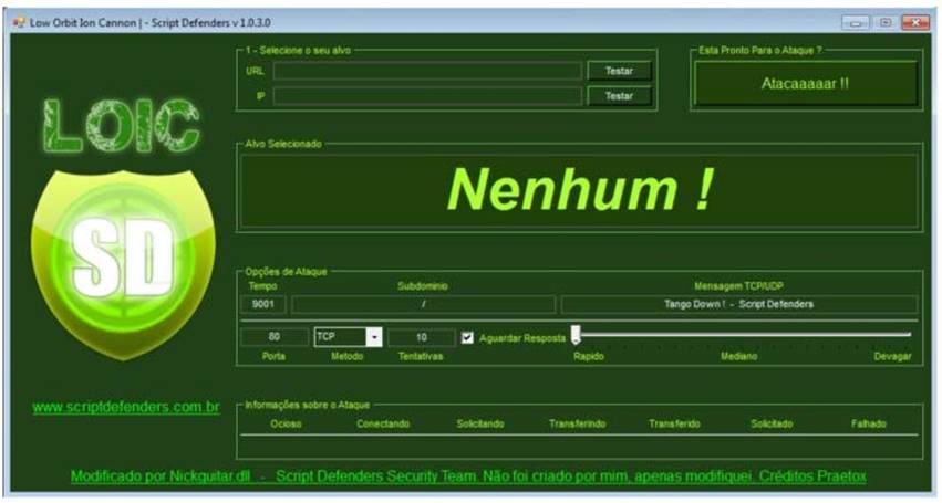 Figure 7: Script Defenders’ variant of LOIC