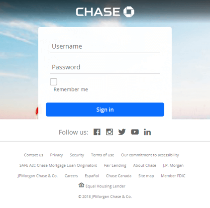 Figure 13: Fake link in an email message presents this legitimate-looking bank login screen