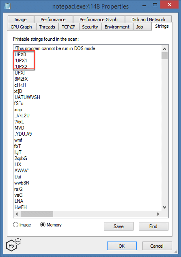Figure 11. UPX packed malware for Windows server
