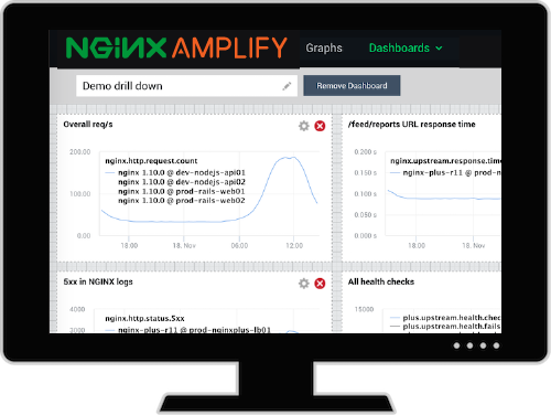 用于监控NGINX的Amplify界面