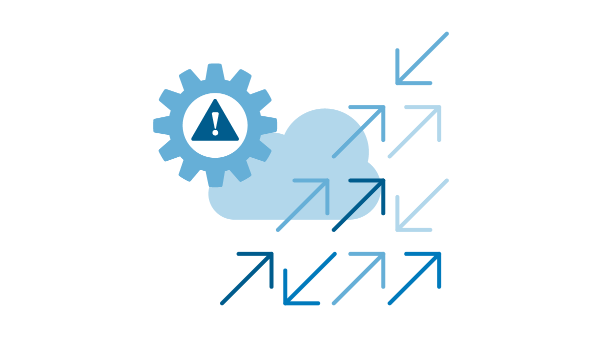 image of gear, cloud and arrows