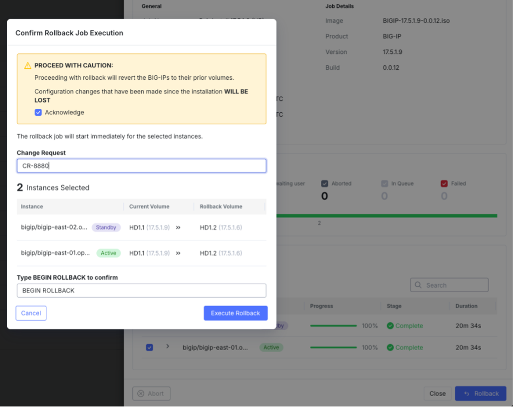 F5 Insight v2.0 and the rollback job reduce risk by providing operators a path forward in the event something goes wrong.