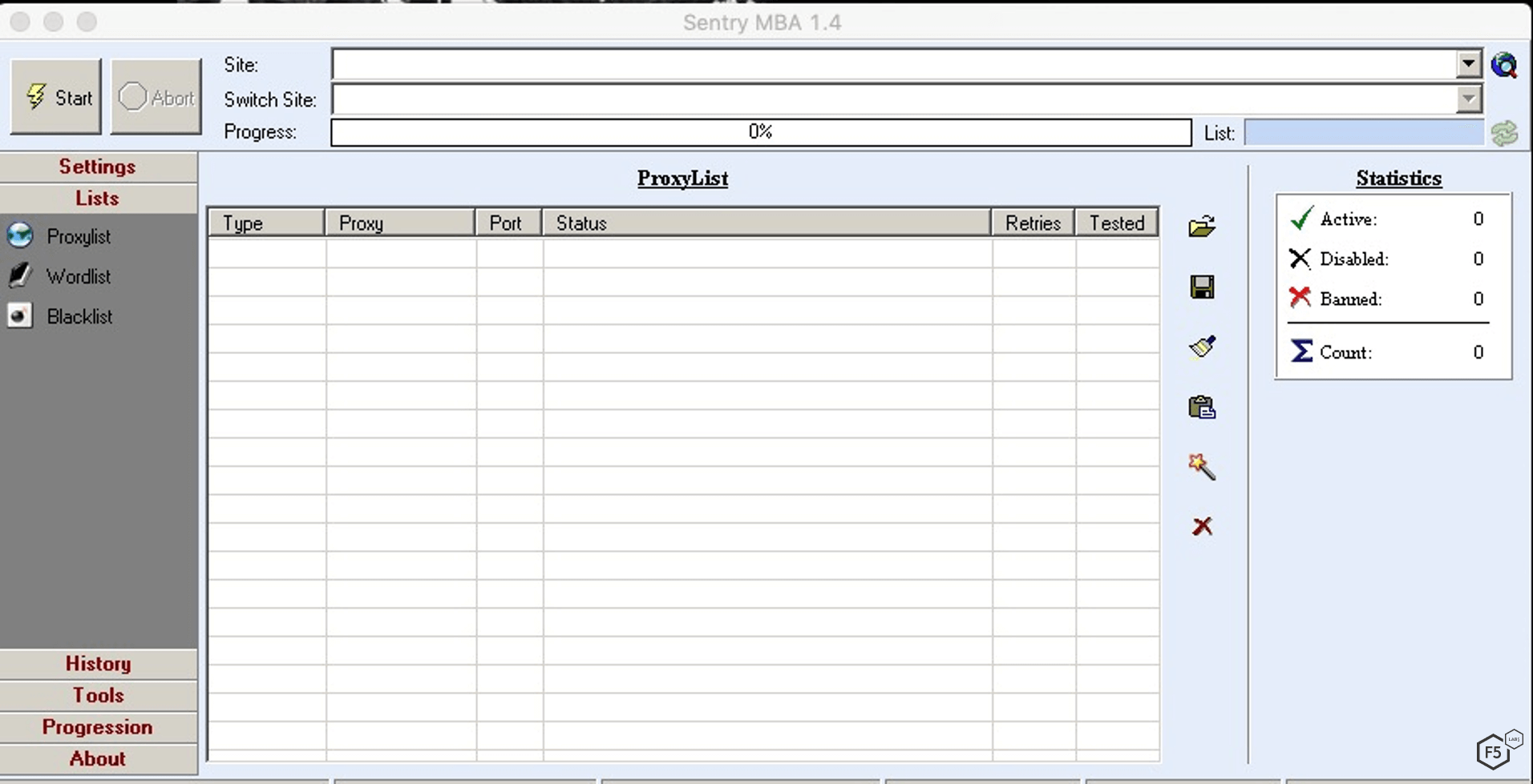 Sentry MBA form for configuring proxies