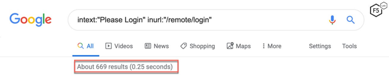 Figure 10. Google Dork results for FortiGate VPN servers