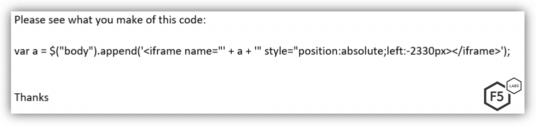 Figure 2: Same email on laptop without bug